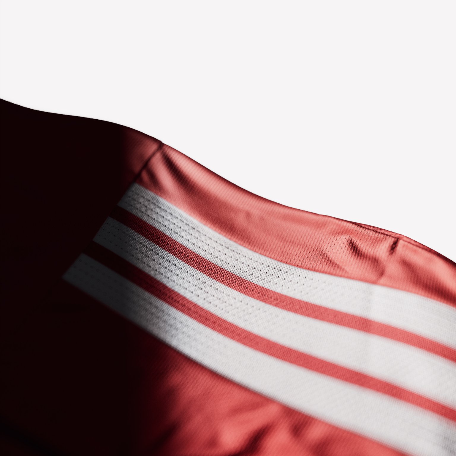 Visual featuring the new Manchester United 26/27 Home Kit Stripes